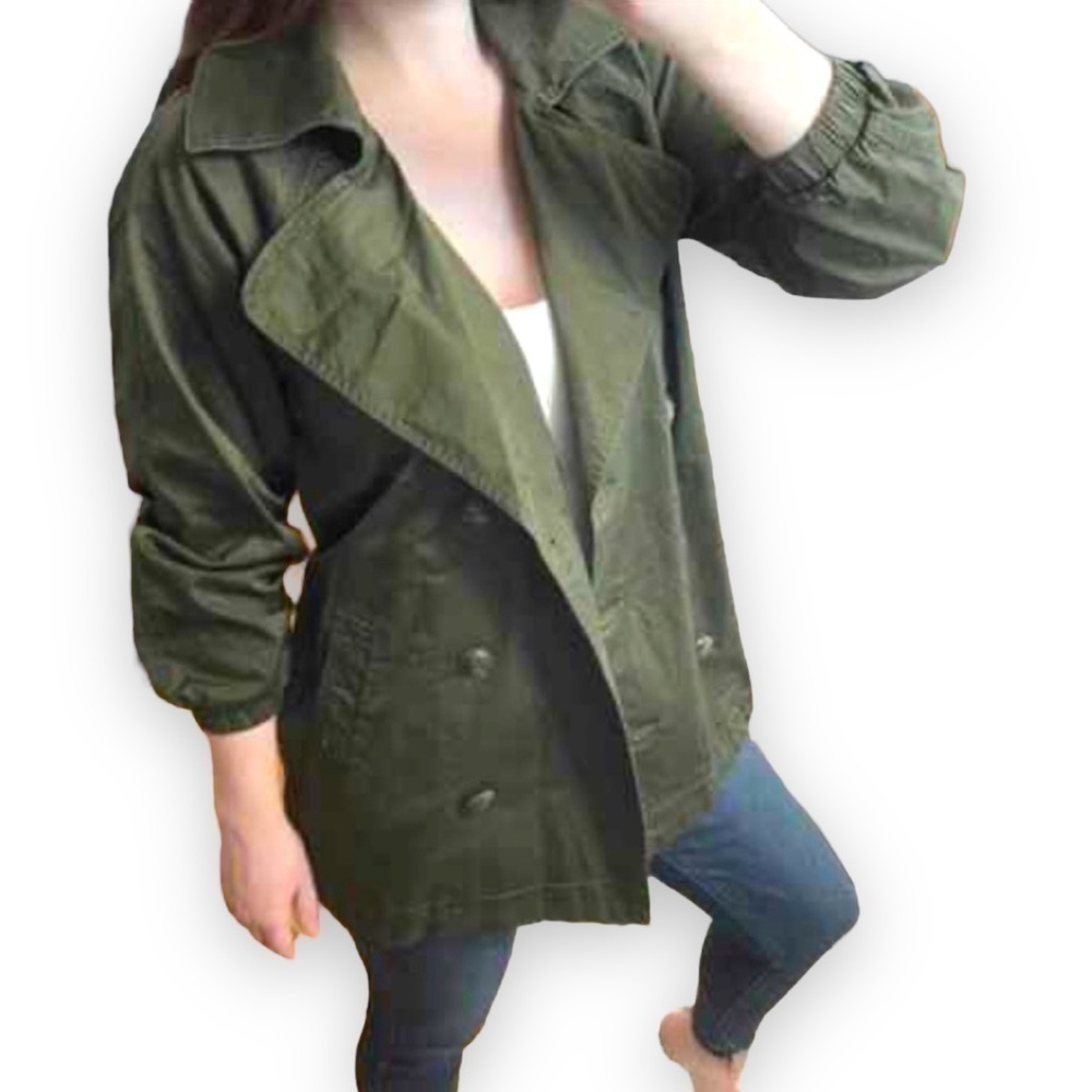 Cabi Expedition Jacket Olive Green Double Breasted Casual Military Size‎ S